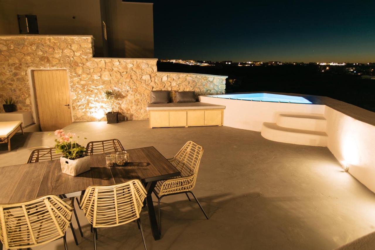 Amer Villa Santorini With Outdoor Hot Tub Vothon Bagian luar foto